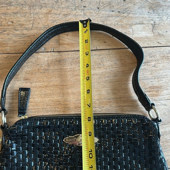Elliott Lucca Black Woven Leather Shoulder Bag | Small & Stylish EUC - Picture 12 of 12